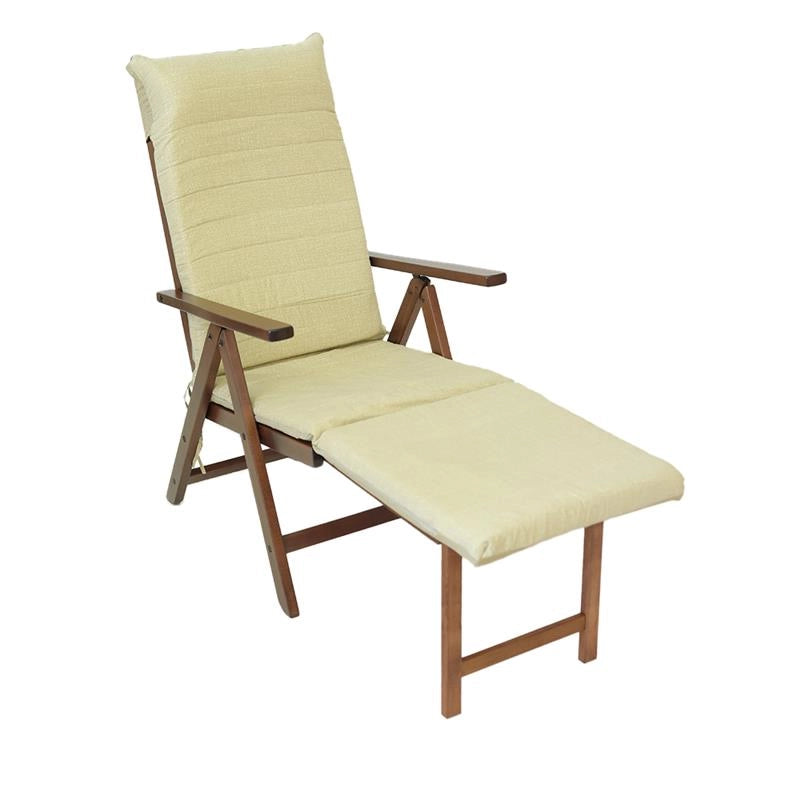 SDRAIO ALLEGRA CON PROLUNGA NOCE TESSUTO COLORE BEIGE SCHIENALE REGOLABILE IN SETTE POSIZIONI OKX