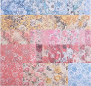 Scrapbook Papier a Fiore 48 Fogli - Thema Fiore Decorativo Carta Karton Pad per DIY Origami Carte Fotografia Album 15 x 15 cm
