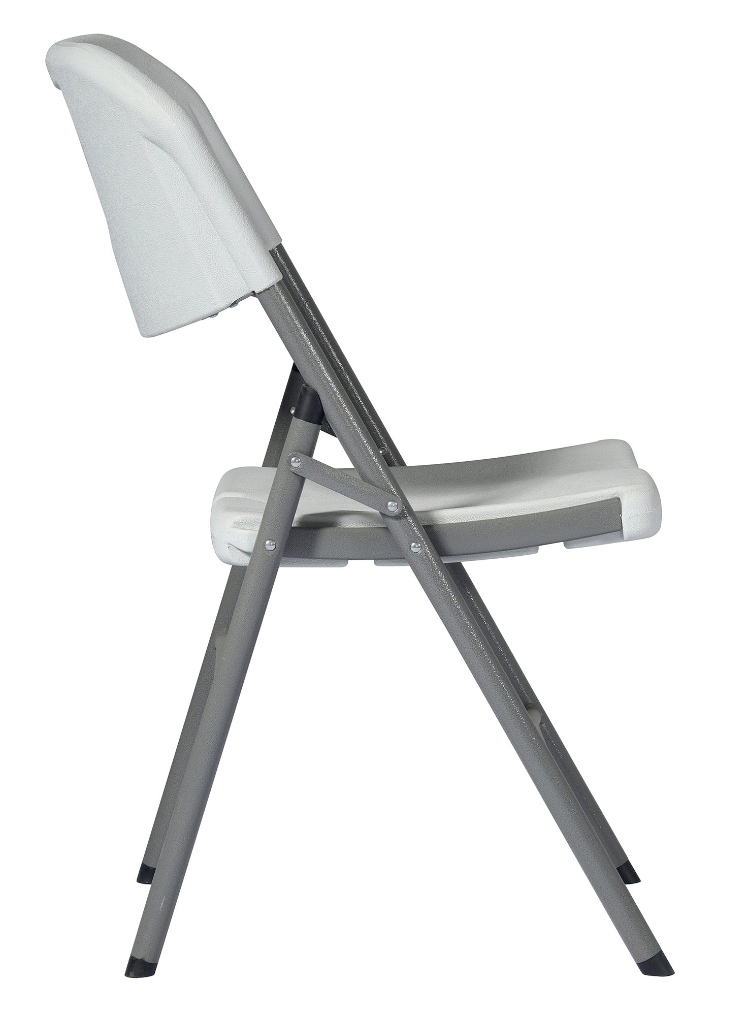 Set 4 Sedie Catering Pieghevoli da Giardino 47x61x87 cm in Polietilene Bianche