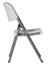 Set 4 Sedie Catering Pieghevoli da Giardino 47x61x87 cm in Polietilene Bianche