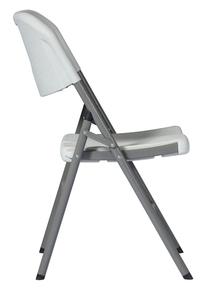 Set 4 Sedie Catering Pieghevoli da Giardino 47x61x87 cm in Polietilene Bianche