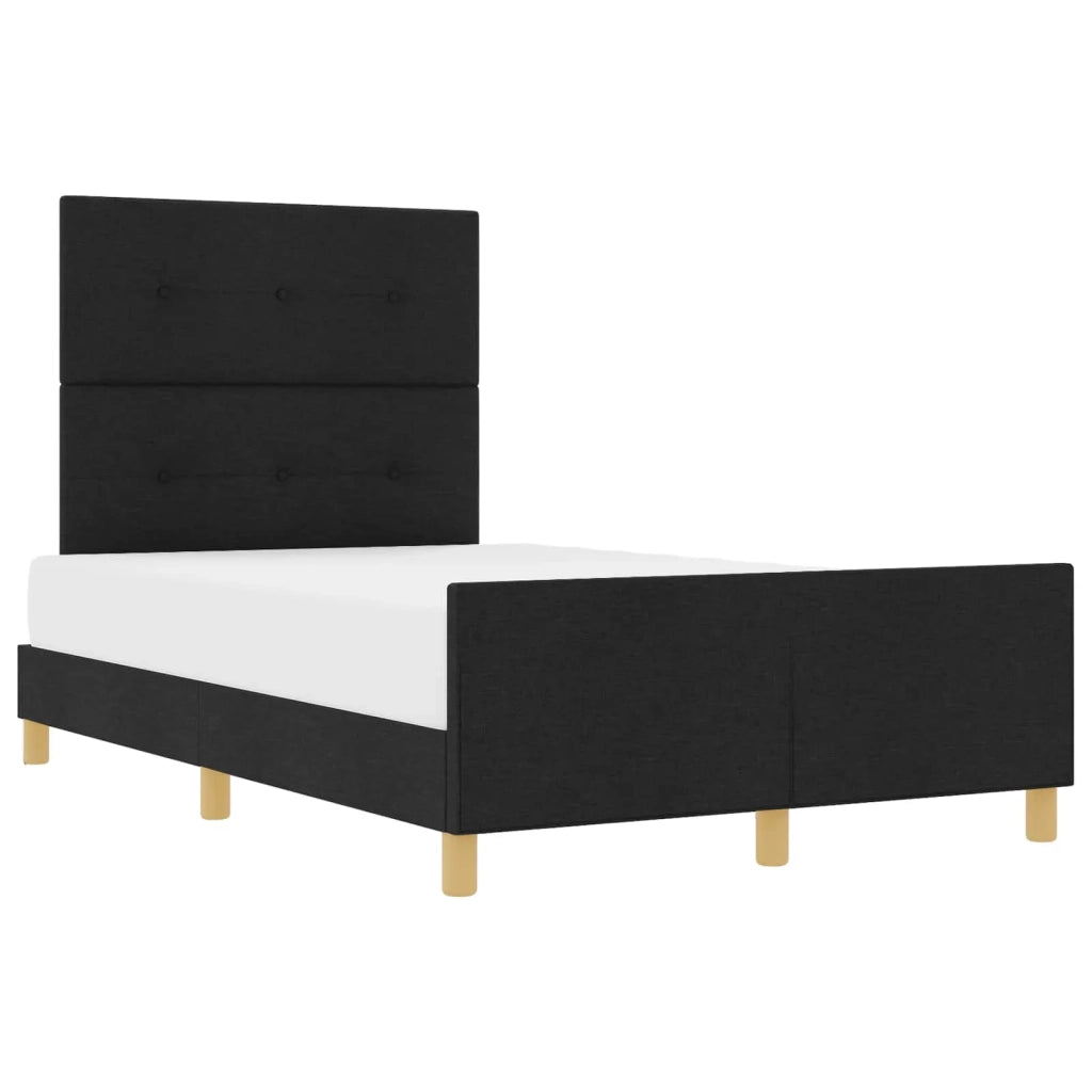Struttura del letto con testiera Nero 120 x 190 cm Tessuto 3344713
