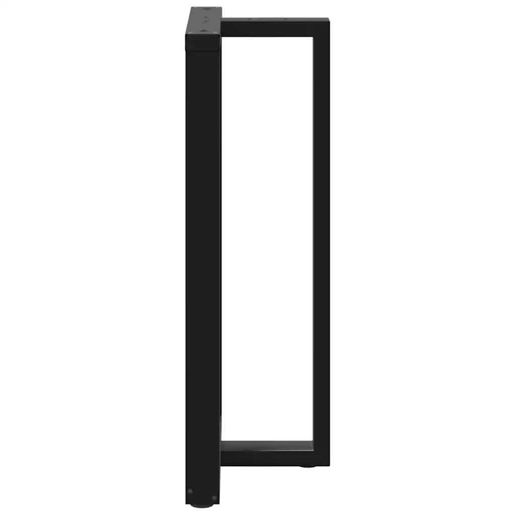 Gambe per tavolo da bar a forma di T 2 pz nere 60x35x(110-111) cm in acciaio 4013104
