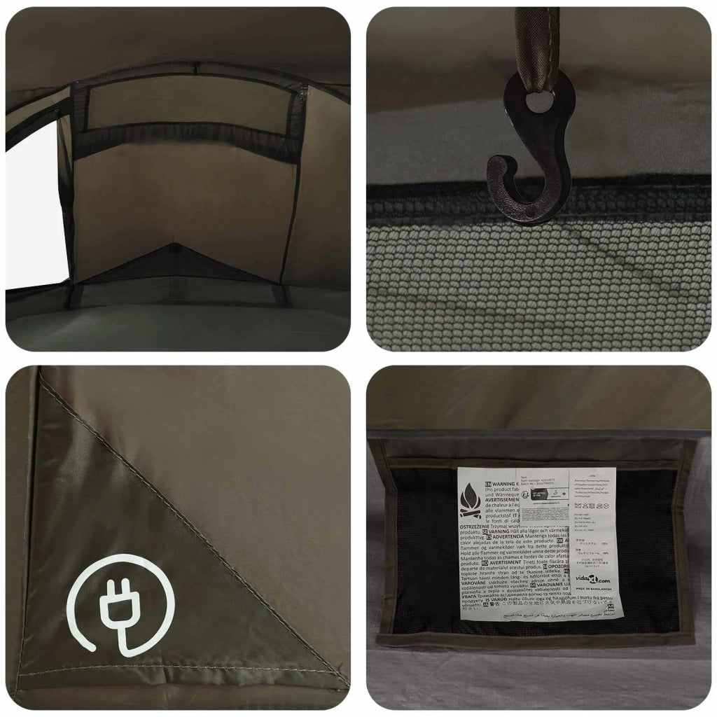 Tenda da backpacking Marrone e Grigio 4 persone