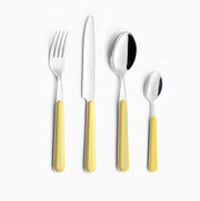 Servizio Set di Posate 24 pezzi in Acciaio Inox Eme Brio Giallo 62
