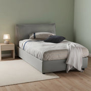 Abbygale, Letto Piazza e Mezza Materasso Incluso Made in Italy, Grigio