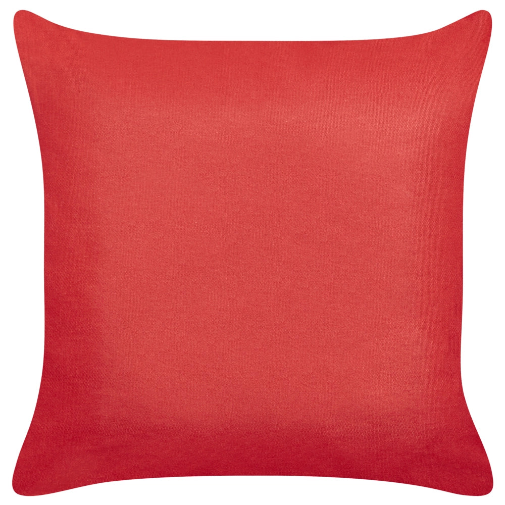 Set di 2 cuscini con motivo natalizio rosso 45 x 45 cm con imbottitura morbida