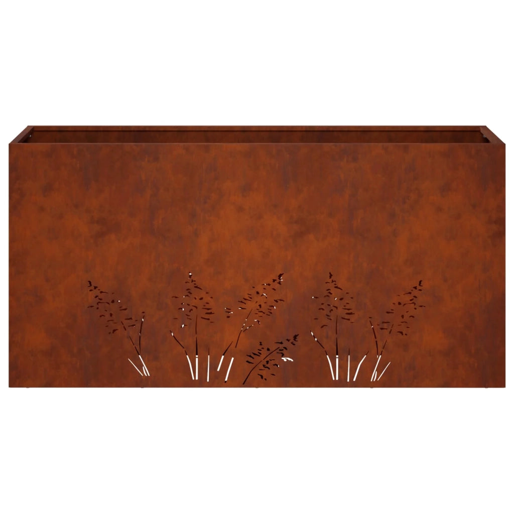 Vaso da giardino 2 pz Ruggine 100 x 30 x 49 cm Acciaio Corten 8005875
