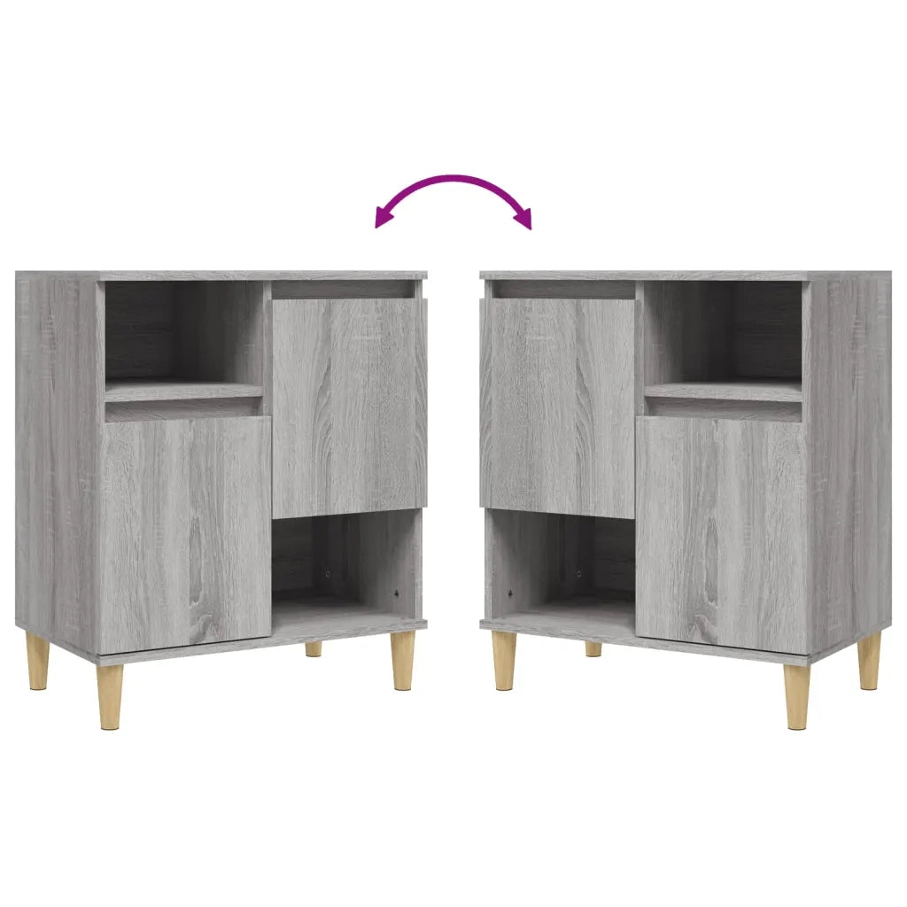 vidaXL Credenze 3pz Grigio Sonoma 60x35x70 cm in Legno Multistrato