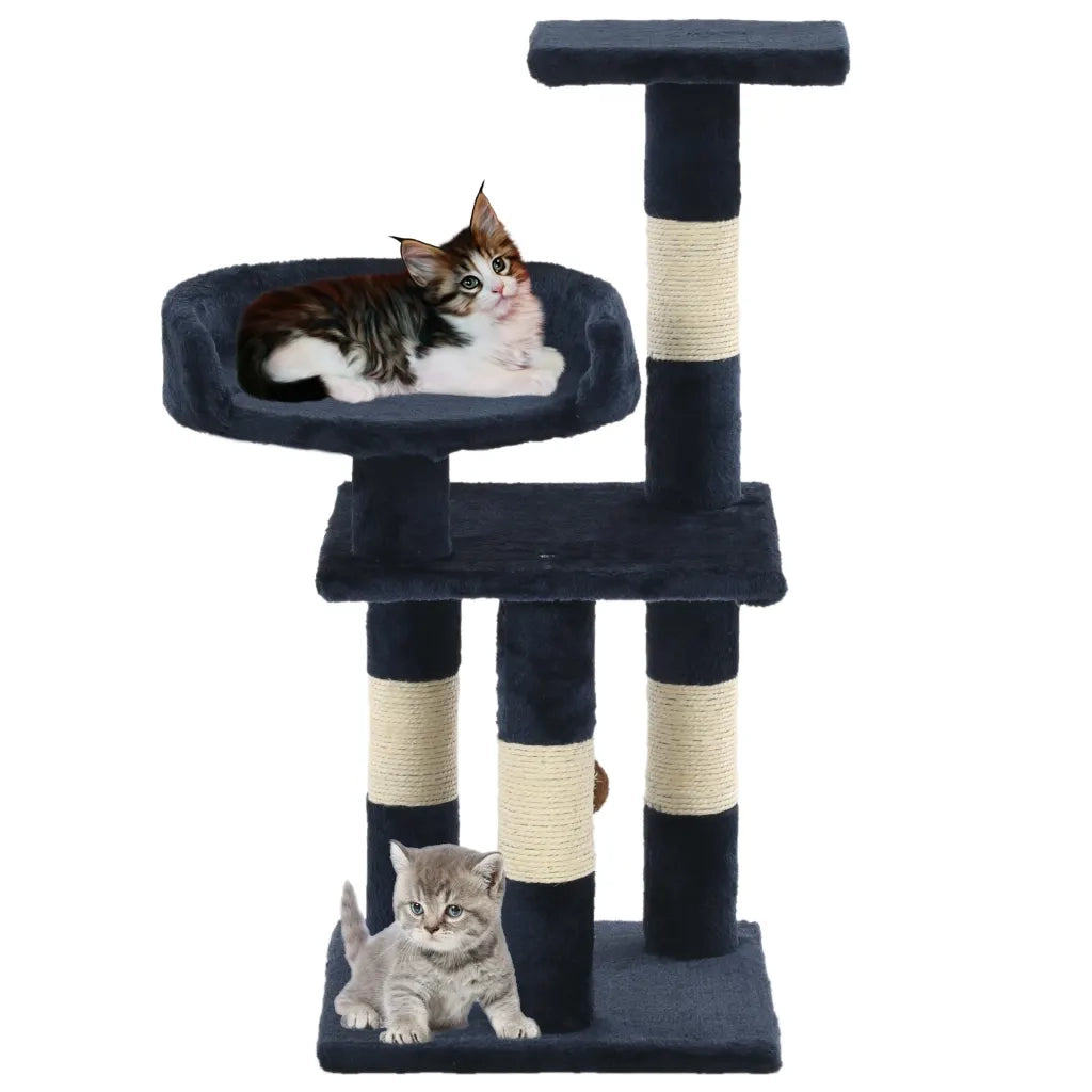 Albero per Gatti con Tiragraffi in Sisal 65 cm Blu CFW6023393