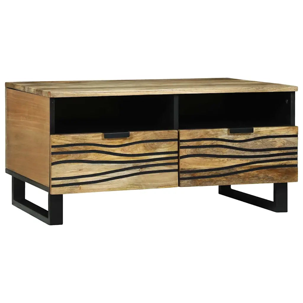 Tavolino da salotto con cassetto Marrone e Nero 80 x 54 x 40 cm 4017949