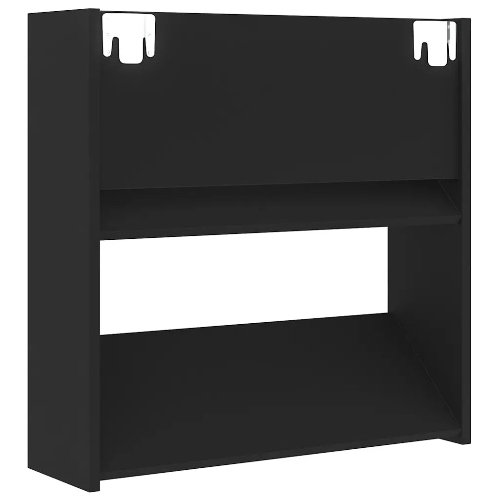 Scarpiere a Muro 4 pz Nero 60x18x60 cm in Truciolato