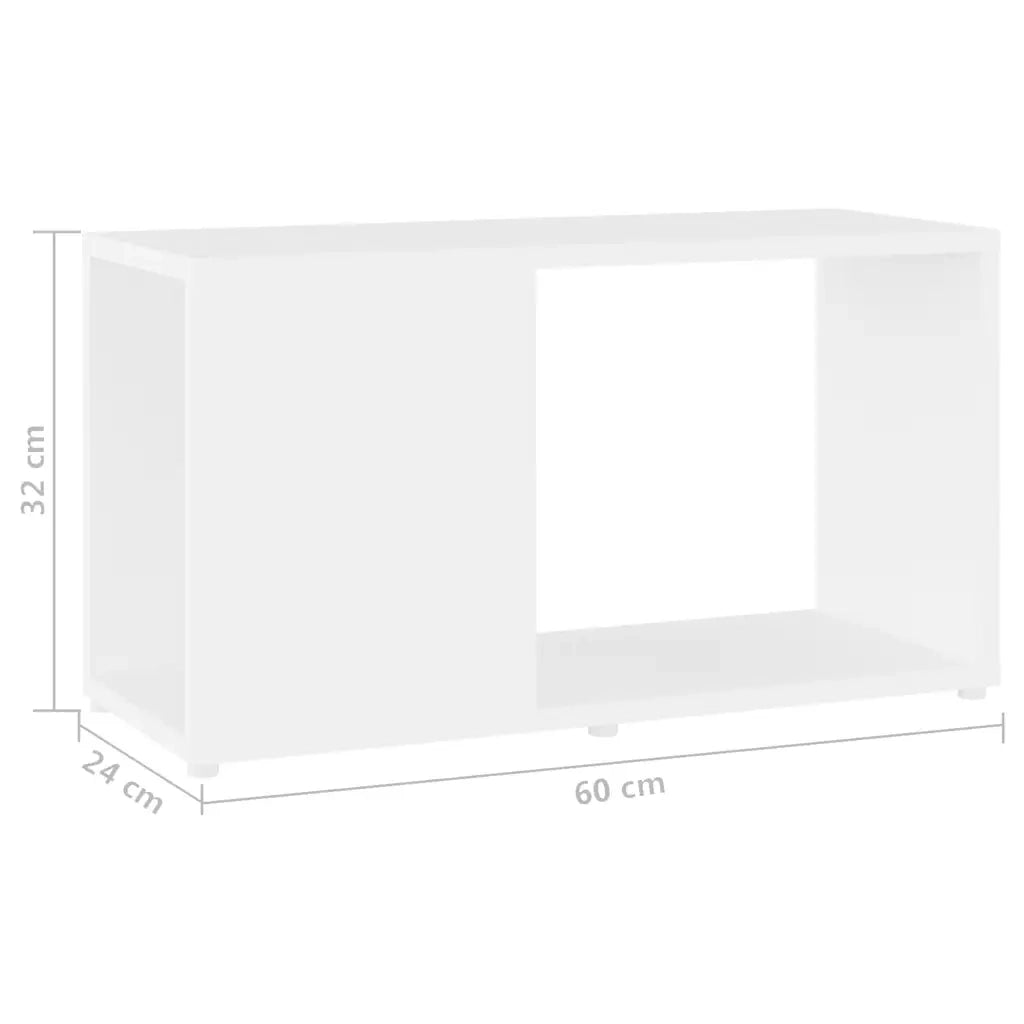 Mobile Porta TV Bianco 60x24x32 cm in Legno Multistrato cod mxl 10275
