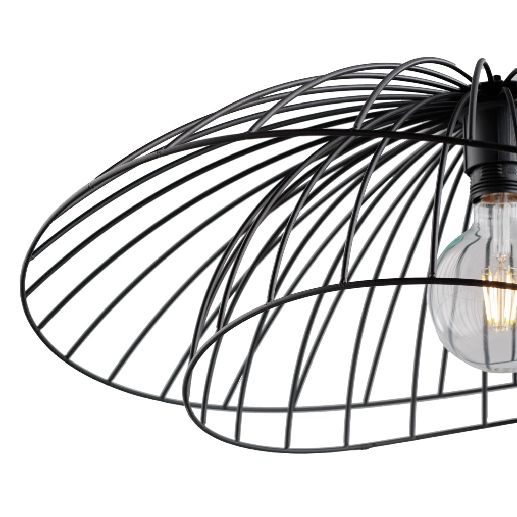 Sospensione Contemporanea Adelaide In Metallo Nero 1 Luce E27