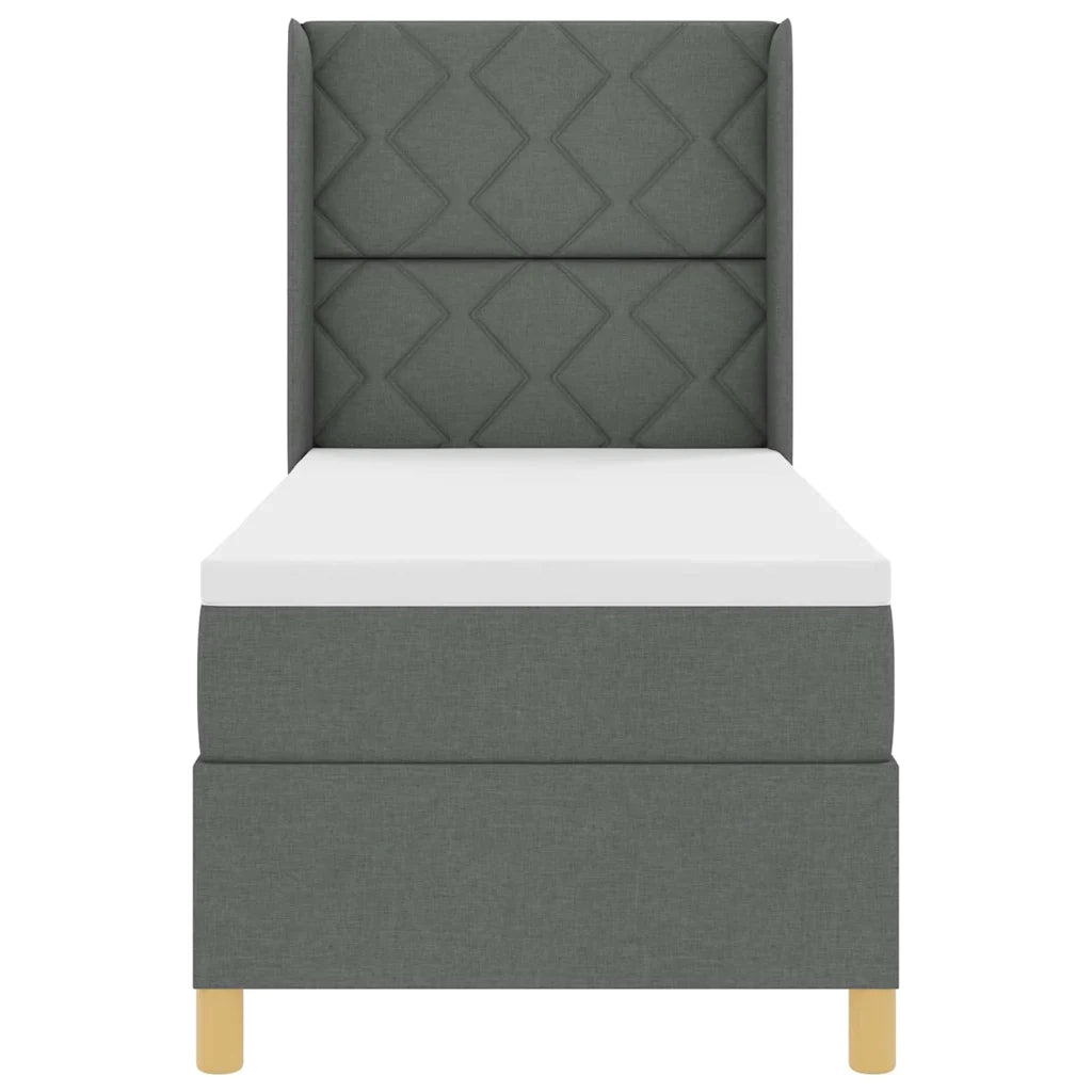 Letto a molle con strisce LED Grigio 80 x 200 cm Tessuto 3343722