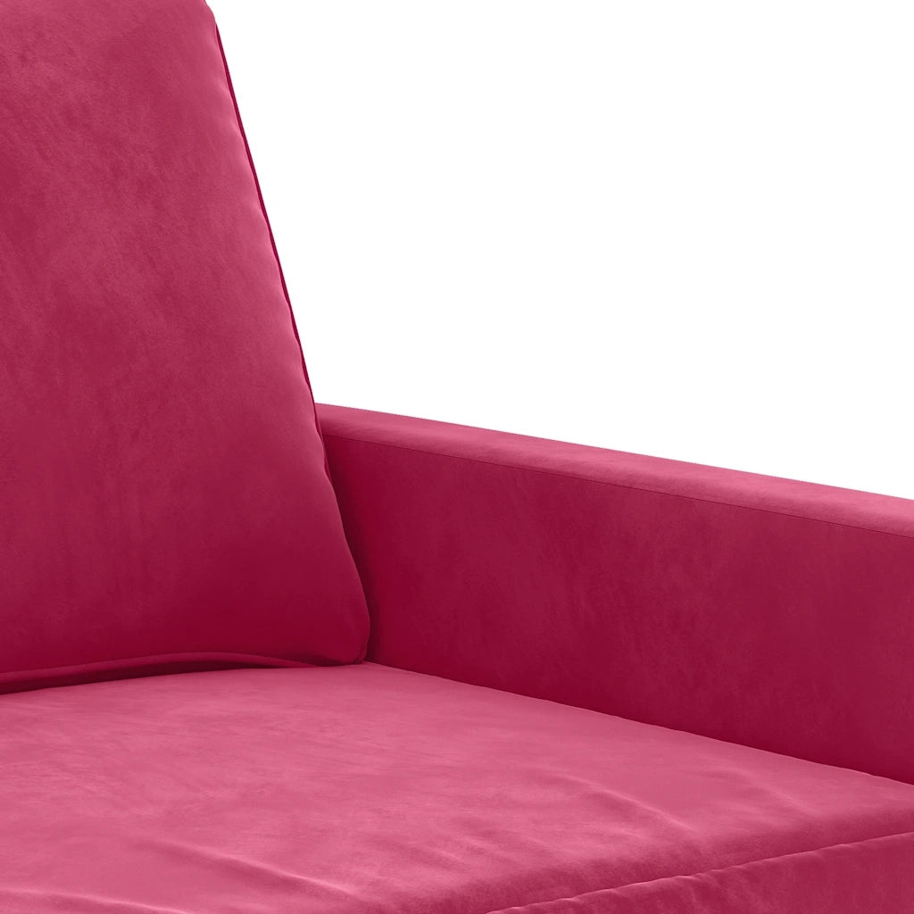 Divano a 2 Posti-Sofa 2 Posti Rosso Vino 120 cm in Velluto 555340