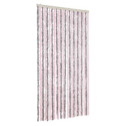 Tenda Antimosche Grigio Argento e Rosa 100x200 cm in Ciniglia CFW3636078