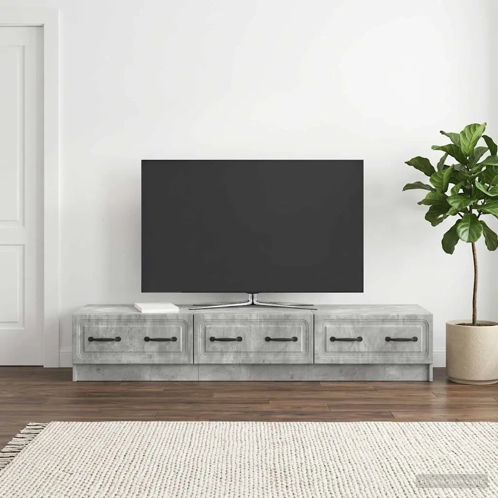 Mobile TV con cassetto Grigio Cemento 147 x 34,5 x 27 cm 895858