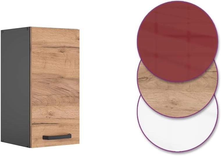 Pensile da cucina R-Line, Quercia dorata, 30 cm, per la libera combinazione all'interno di sistemi cucina modulari