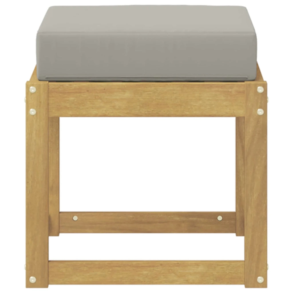 Panca da esterno con cuscino Bianco 43 x 43 x 45 cm