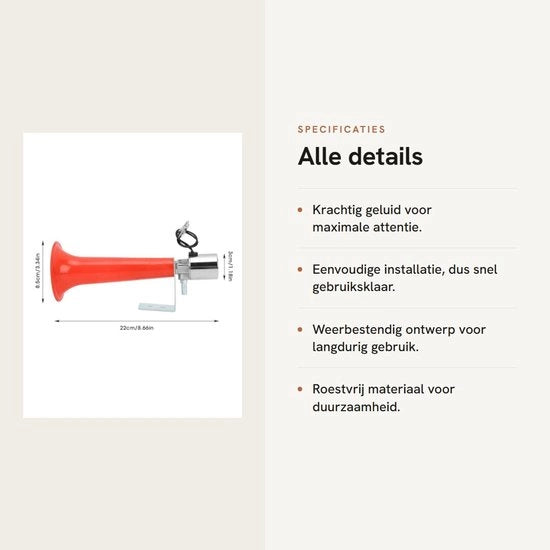 Fornitura per Campanelli di Emergenza per Autocarri e Motocicli - 180dB - Resistente alle Intemperie - In Acciaio Inossidabile - Facile da Installare - Ampio Utilizzo - per Autocarri e Motocicli - Campanello d'Emergenza