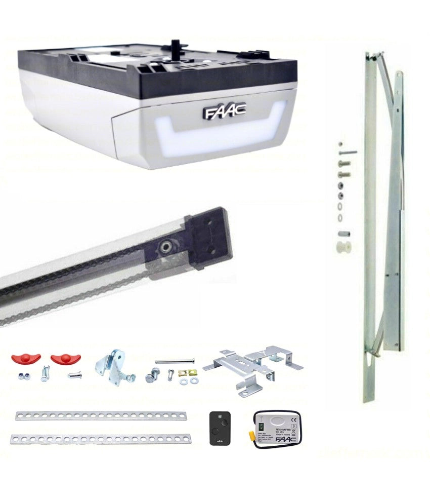 FAAC DOLPHIN KIT AUTOMAZIONE PORTA BASCULANTE CONTRAPPESO 24V + GUIDA 3.2 METRI