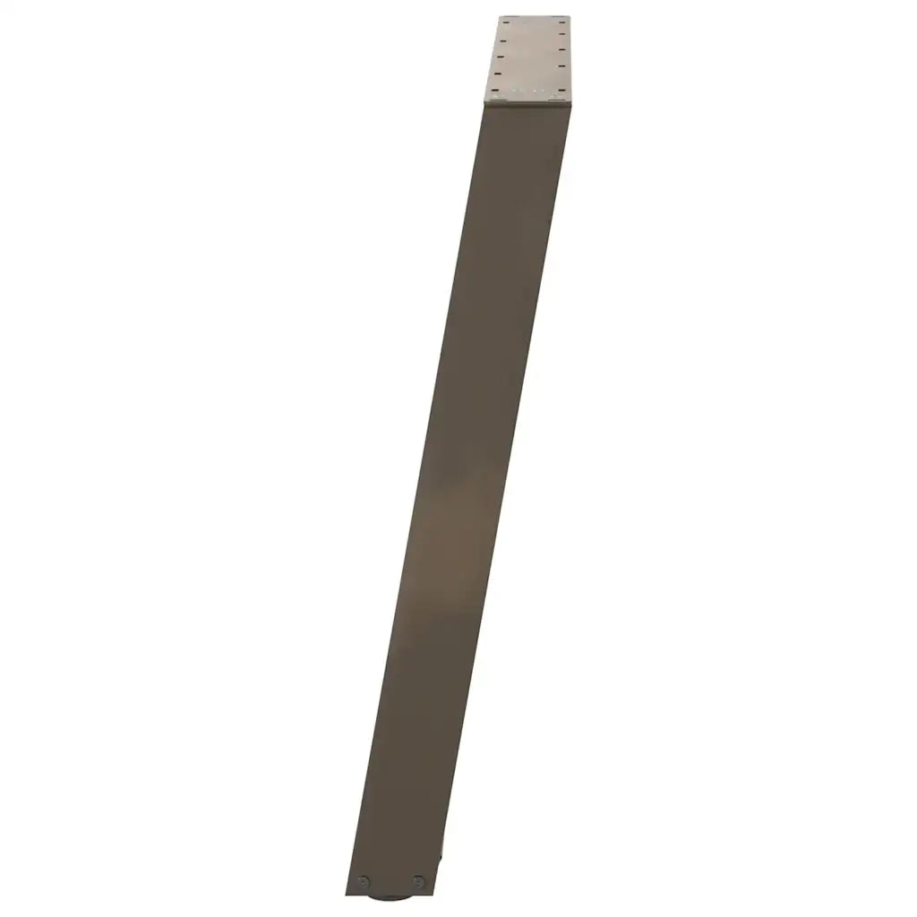 Gambe per tavolo da pranzo a forma di U 2 pz in acciaio naturale 90x(72-73) cm 4012803