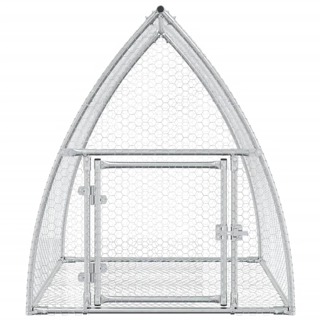 Gabbia per conigli in argento 100 x 105 x 120 cm in acciaio zincato Argento 02_0041695