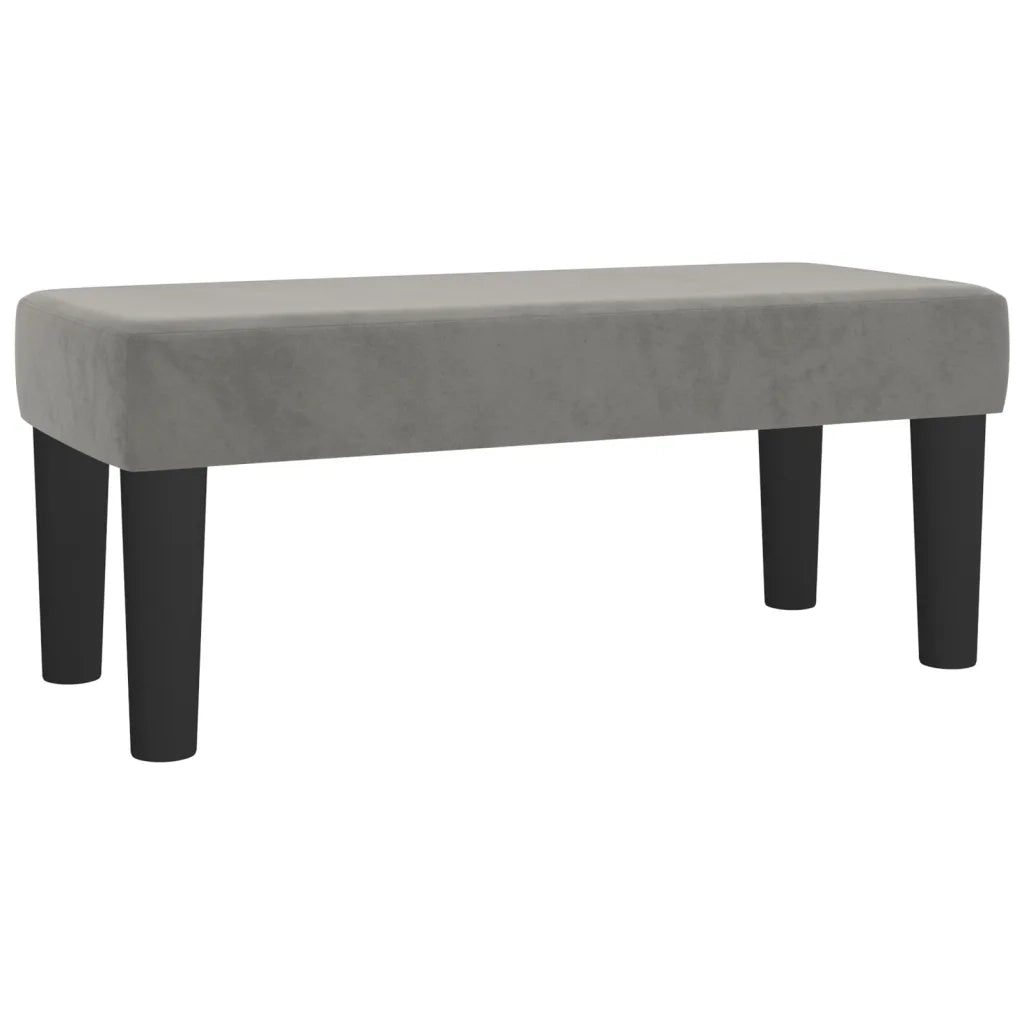 Panca Grigio Chiaro 70x30x30 cm in Velluto CFW1799917