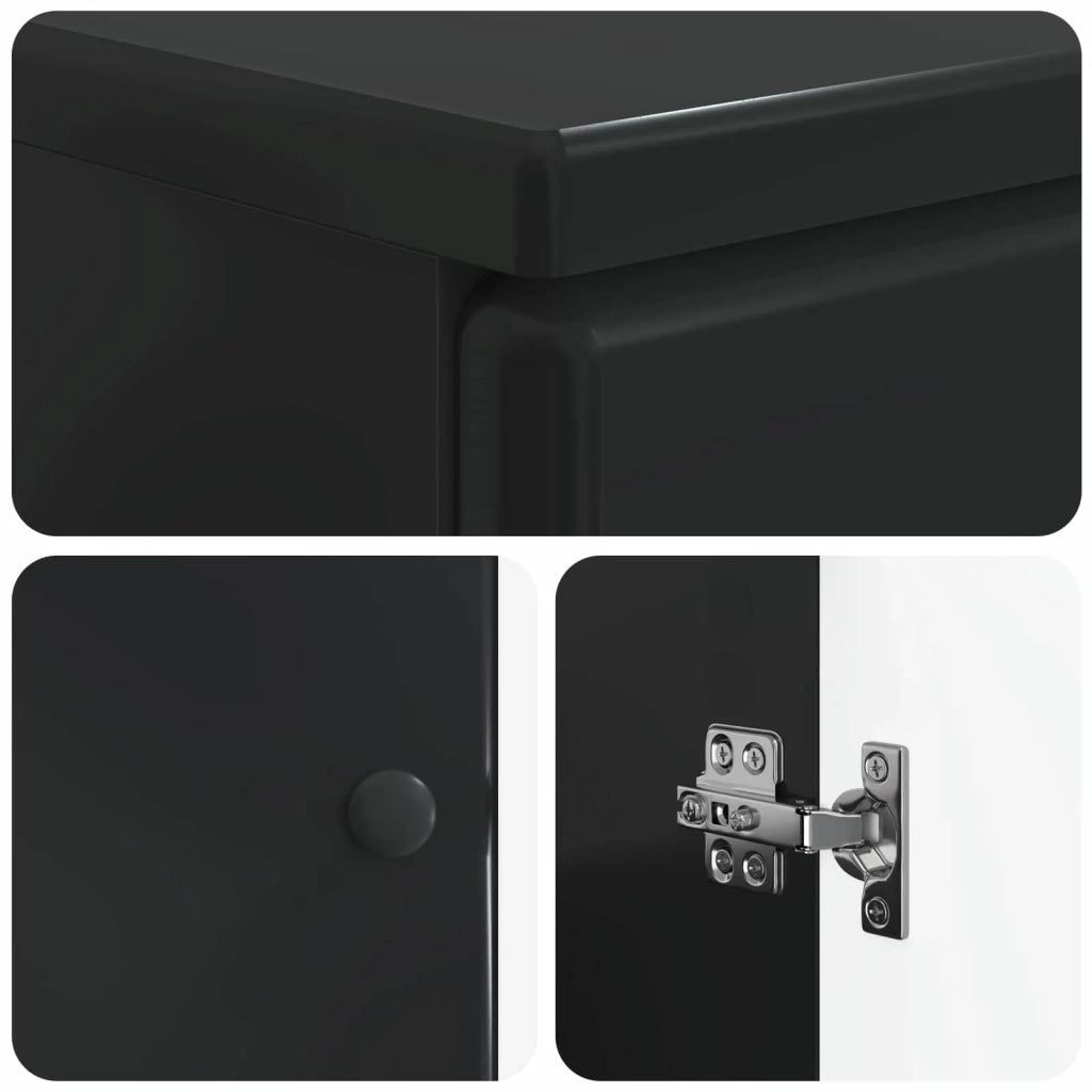 Armadio per Lavabo da Bagno BREDA Nero 59,5 x 31,5 x 59 cm 897446