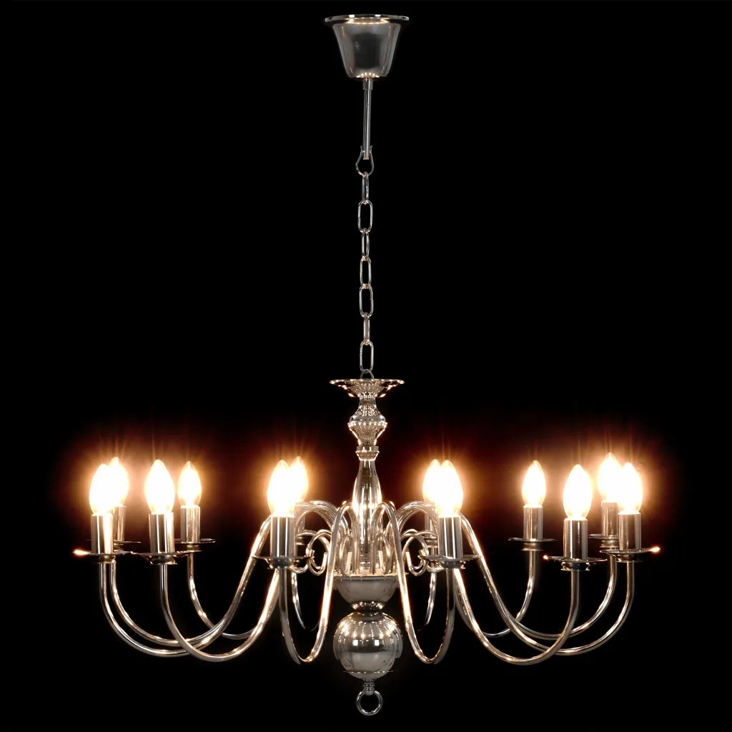 Lampadario Argento 12 Lampadine Attacco E14 CFW9099937