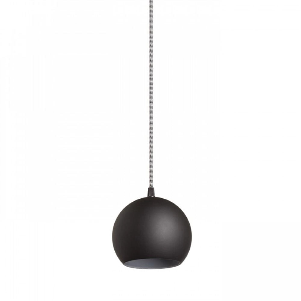 Lampadario COPA a sospensione nero vetro 230V E27 28W