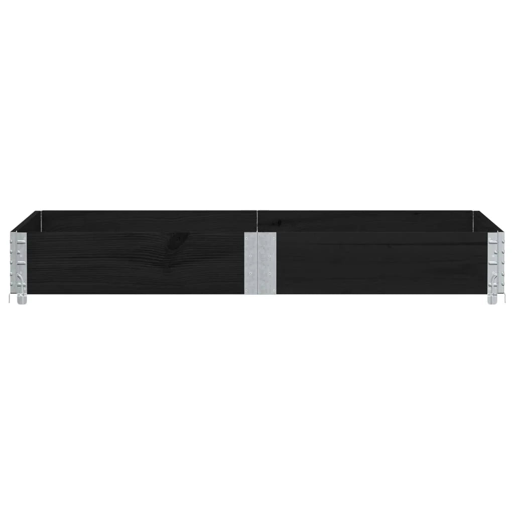 Fioriera rialzata per piante fiori terrazza giardino 150 x 100 cm legno massello di pino nero 02_0037423