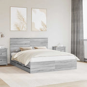 Struttura del letto con cassetto Grigio Sonoma 160 x 200 cm