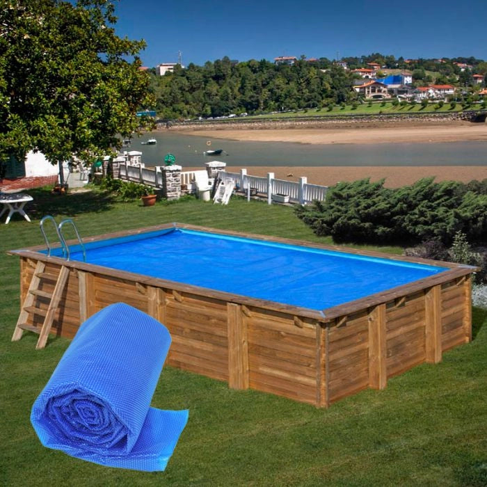 Copertura Isotermica A Bolle 5,65 X 2,68 M Per Piscine In Legno Gre 6,18 X 3,20 M Dimensione piscina: 2.25 X 2.25 m