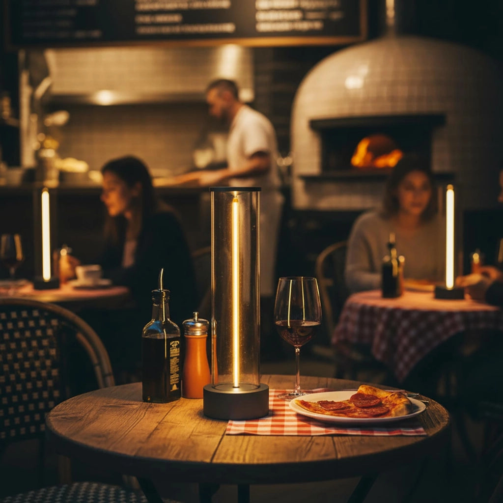 Lampada da tavolo ricaricabile LED flessibile 3W Touch luce moderna decorativa senza fili tavolini bar ristorante GRIGIO ANTRACITE