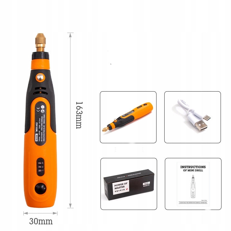Smerigliatrice Multifunzione 46 Pezzi – Precisione e Versatilità | 3,6V, 5000-15000 RPM | Uso Domestico e Professionale