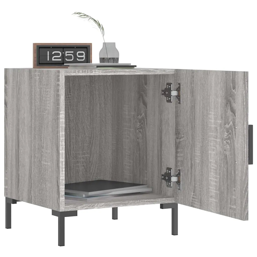 Comodini 2 pz-Set di 2 Tavolino da notte Grigio Sonoma 40x40x50 cm in Legno Multistrato 385518