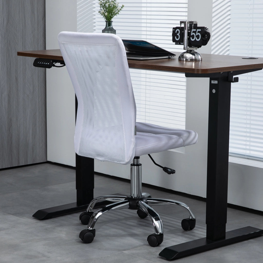 Sedia da ufficio ergonomica altezza regolabile ¨C zephmum ¨C rivestimento maglia bianco