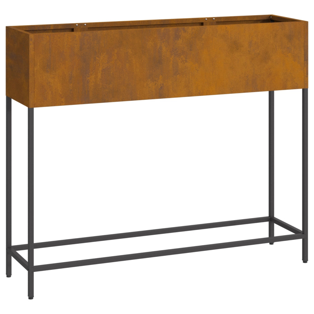 Fioriera da Giardino Rialzata 100x26x82 cm Acciaio Resistente