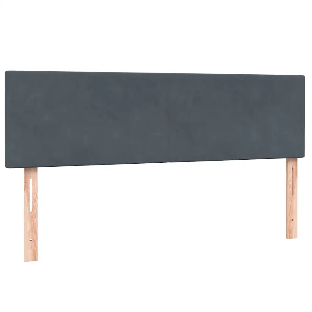 Giroletto a Molle con Materasso Grigio Scuro 140x220 cm Velluto 3316066