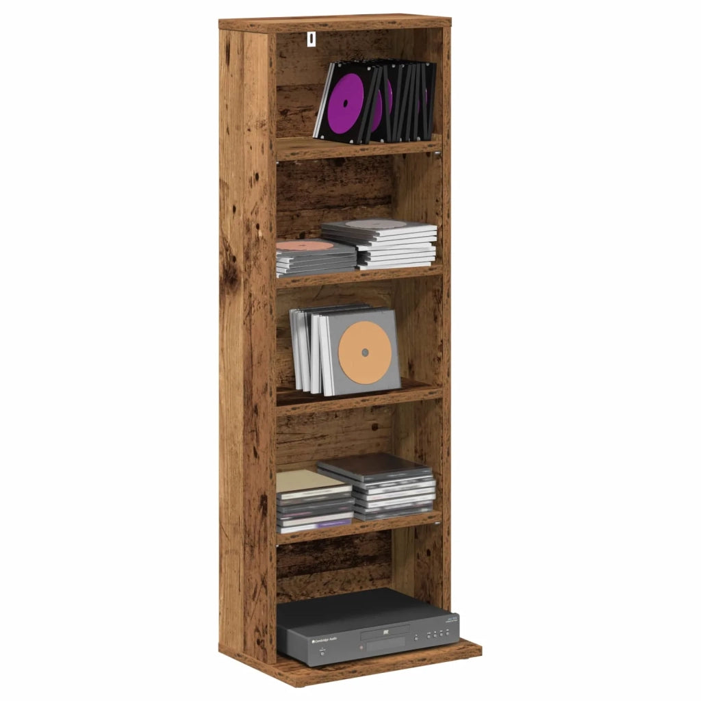 Mobile per CD Legno antico 33 x 23,5 x 97,5 cm 8012702