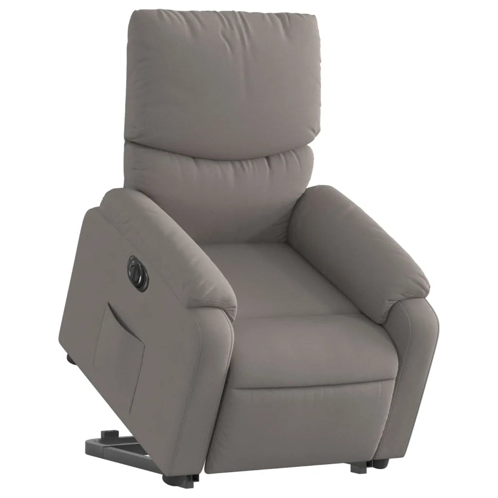 Poltrona Alzapersona Reclinabile Elettrica Tortora in Tessutocod mxl 85291