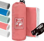 Set di asciugamani in microfibra in S M L XL: asciugamani da asciugare, luce, assorbimento rapido e antibatterico.