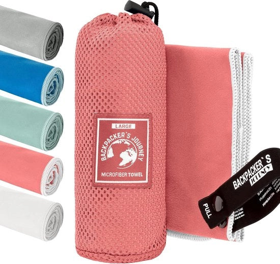 Set di asciugamani in microfibra in S M L XL: asciugamani da asciugare, luce, assorbimento rapido e antibatterico.