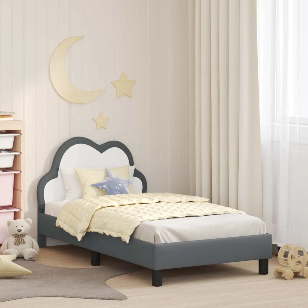 Struttura letto bambini con testata-Giroletto per bambini Grigio Chiaro 80 x 160 cm 349505