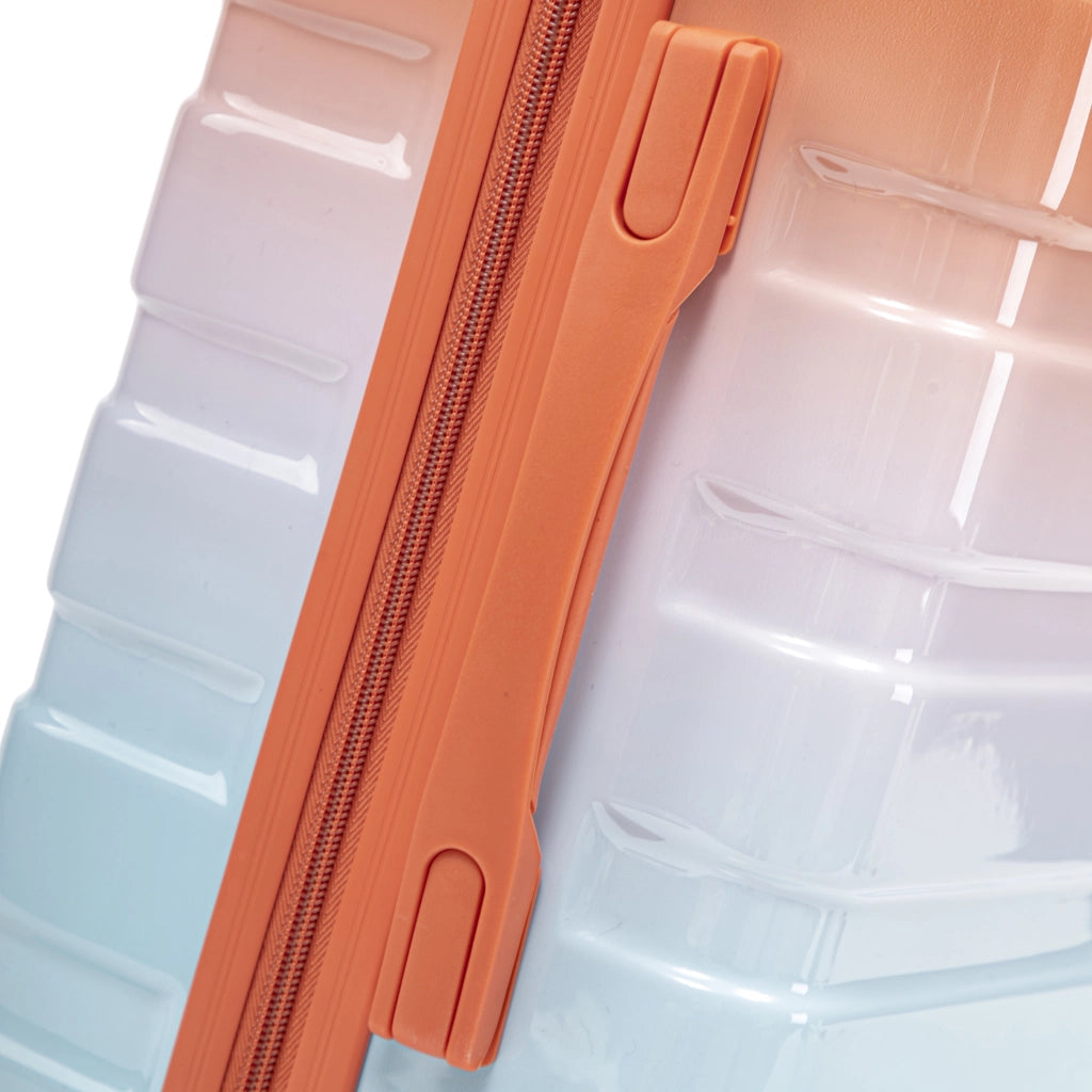 Set di valigie 2 pezzi da viaggio in PC con ruote girevoli chiusura a combinazione e beauty case rimovibile rosso