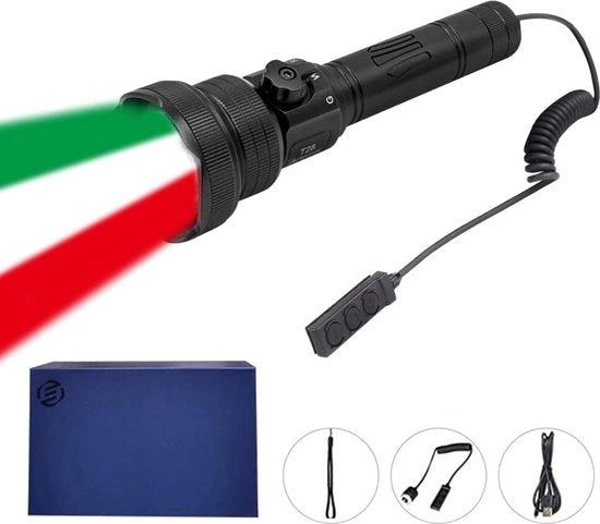 Lanterna Militare - Lanterna LED Ricaricabile - Multi Funzione - Impermeabile - per Casa, Campeggio, Emergenze