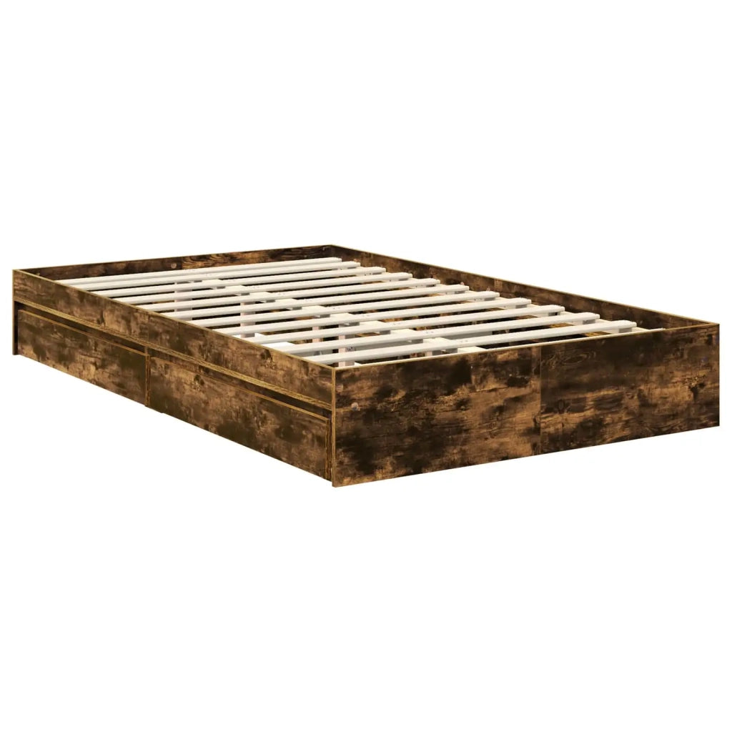 Letto con Contenitore con testiera Rovere fumé 120 x 190 cm 3411916