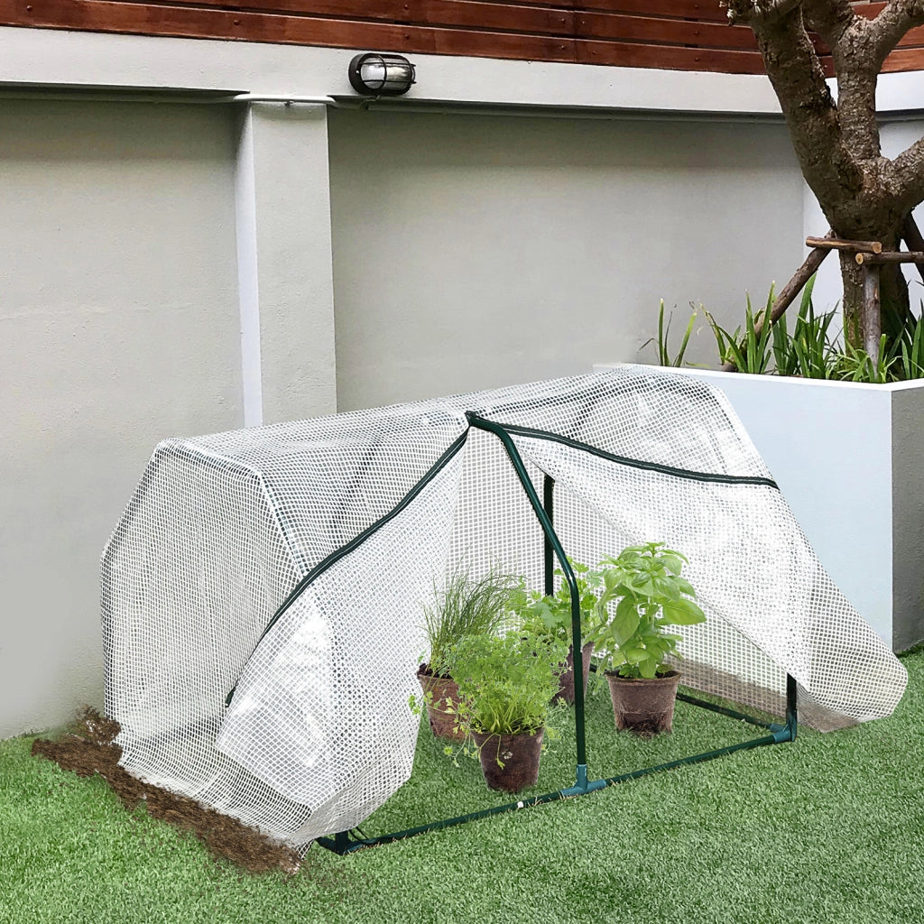 Mini serra, serra in alluminio, resistente ai raggi UV, 99 x 71 x 60 cm, per pomodori e piante da giardino